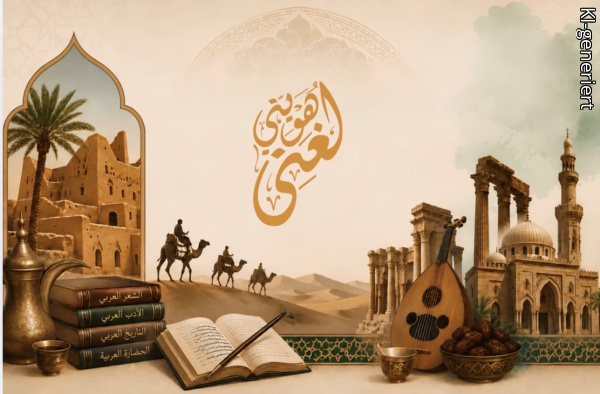 eine Szenerie mit einem arabischen Schriftzeichen