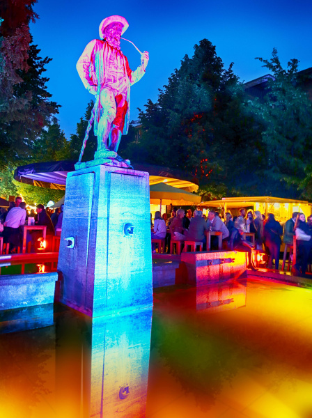 Adult Female Fountain Lighting Person Water Woman