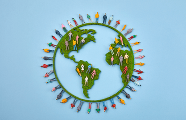 Menschen verbinden sich weltweit für Frieden