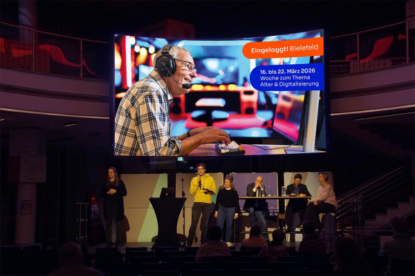 Bühnenveranstaltung in der Wissenswerkstadt