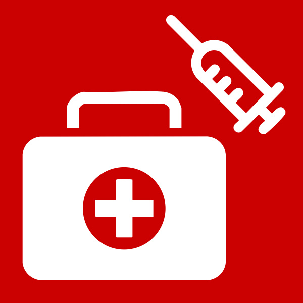 Icon: Erste Hilfe Koffer mit Spritze