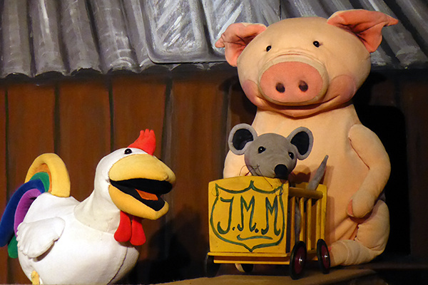 Waldemar, das Schwein, Johnny, die Maus und Franz, der Hahn